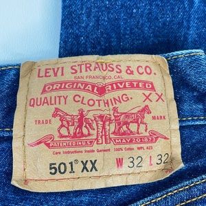 Levi’s 501xx Vintage Button Fly Jeans WPL 423 - Size W32 x L32